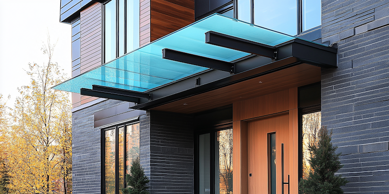 Daszek szklany nad drzwi